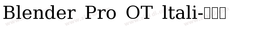 Blender Pro OT ltali字体转换